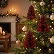 Product Paper Christmas tree Bordeaux Christmas decoration H20cm