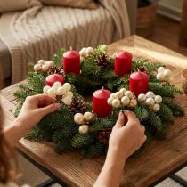 Product Mini Christmas Ball Cream, Beige Mirror Berries Ø20mm 140 pcs