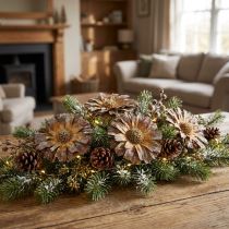 Product Repens Rosette Green frosted 8cm - 9cm 25 pcs