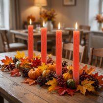 Product Taper candles colored orange 34mm x 300mm 4 pieces