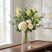 Product Artificial Flowers Cream Skimmia japonica Skimmie 45cm 2pcs
