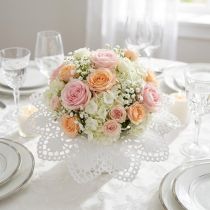 Product Paper lace flower bouquet holders 13cm 25 pieces