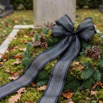 Product Tulle ribbon, black mourning ribbon 50mm