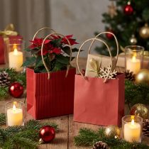 Product Gift bags, paper bags with handles, red, 12×12×12cm, 6 pieces
