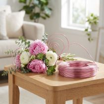 Product Aluminum wire Ø2mm 500g 60m in pink - Flexible, versatile for floristry, DIY and decoration