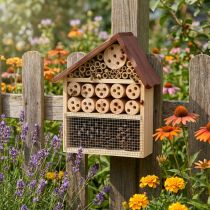 Product Insect hotel brown insect house wood 25cmx8.5cmx32cm
