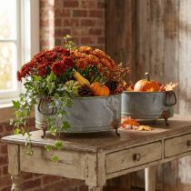 Product Decorative bowl base metal handle rust 42/46.5cm set of 2