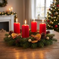 Product Pillar Candle 80/40 Red 24 pcs