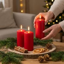 Product Pillar candles H100 Ø50cm red candles 12pcs
