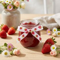 Product Decorative Ribbon Strawberries Fabric Ribbon Spring Ribbon 15mm 20m