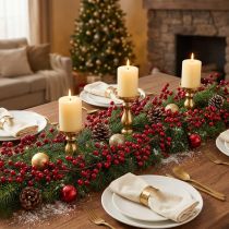 Product Christmas garland artificial berry garland red 180cm