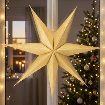 Product Christmas star lights, paper star decoration, festive, elegant design