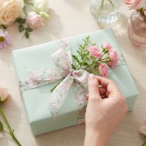 Product Floral design gift ribbon for elegant gift wrapping, 15m