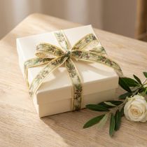 Product Gift ribbon olive branch with elegant branches and olives 1.5cm 15m