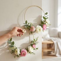 Product Metal ring decorative ring Scandi ring decorative loop gold Ø 25.5cm 6 pcs