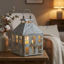 Product Vintage decorative lantern metal light house white rust H35cm