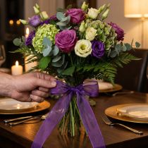 Product Chiffon ribbon organza ribbon decorative ribbon organza purple 25mm 20m