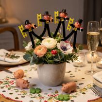 Product Chimney sweep flower stake decoration, New Year's Eve lucky charm, 17cm, 24 pieces