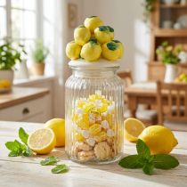 Product Bonboniere glass ceramic lemons summer Ø11cm H27cm