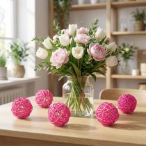 Product Decorative balls pink Ø7cm 18 pcs