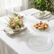Product Glass plate antique Ø25.5cm H2cm 6pcs