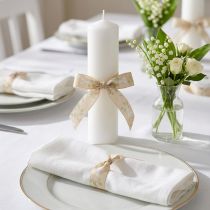 Product Ribbon for Confirmation, Communion, and Baptism - Beige, 25mm wide, 20m long