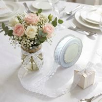 Product Lace ribbon white 20mm 20m