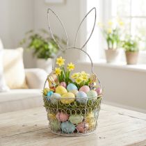 Product Easter basket wire basket Easter bunny shabby Ø12cm H26.5cm