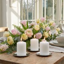 Product Pillar candles white candles H70mm Ø50mm 12 pcs