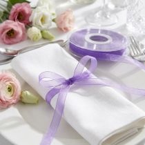 Product Organza ribbon gift ribbon purple ribbon selvedge 6mm 50m