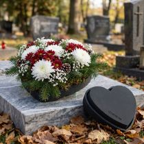 Product Floral Foam Heart Black 25.5cm 2 pcs
