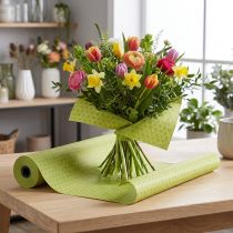 Product Cuff paper tissue paper moss green dots 25cm 100m