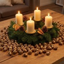 Product Golden autumn fruits, festive autumn decorations, natural decorative acorns, Advent decoration Ø1.5 – 2.5cm L1.5 – 3cm 300g