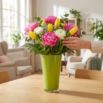 Product Vase Green Flower Vase Decorative Vase Fizzy Olive Ø16.5cm H27cm
