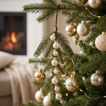 Product ProductNameArtificial Fir Branch with White Mini Christmas Baubles, 46 cm, Set of 2/ProductName
ProductDescription<h2>Artificial Fir Branch with Mini Christmas Baubles for Home Decoration</h2>
<p>This set contains two artificial fir branches, each measuri