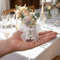Product Organza ribbon gift ribbon white ribbon selvage 40mm 50m