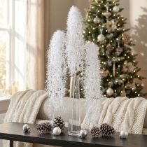 Product Artificial White Frosted Winter Branch, 70 cm for Christmas and Winter Decor