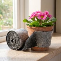 Product Two-tone wool felt pot hinge, grey/black, 15cm x 5m