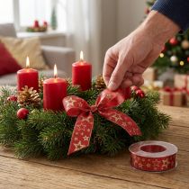 Product Star Ribbon Gift Ribbon with Stars Colored 25mm 15m