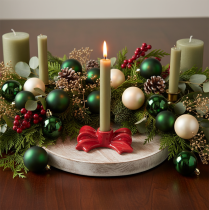 Product Ceramic Bow-Shaped Candle Holders Red 11cm for Taper Candles Set of 2