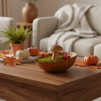 Product Round Metal Bowl with Rust Effect and Textured Surface, 20 cm