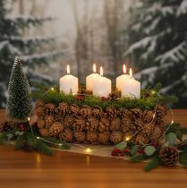 Product Rectangular Pinecone Planter for Indoor Planting 40cm Natural Brown
