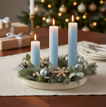 Product Set of 4 Magnetic Metal Candle Holders for Thick Taper Candles 4cm Cream/Taupe