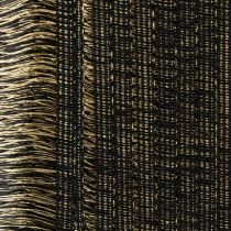 Product Black and gold fringed trim 4cm x 25m - Ideal for wreath decoration, mourning ribbon &amp; vintage accessories