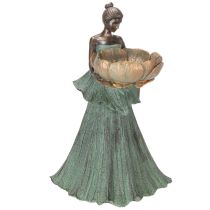 Product Female figure with flower bowl, decorative statue for aesthetic interior design and garden, 55cm