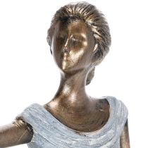 Product Figurine of a woman with a bird. Artfully designed decorative sculpture for timeless design. 41cm