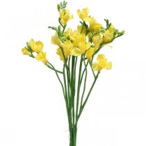 Product Freesias, artificial flowers, freesias in bunch yellow L64cm 6pcs