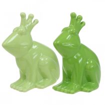 Product Decorative frog ceramic, frog prince couple summer decoration 13×8×16cm 2pcs