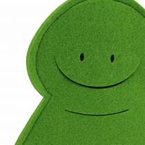 Product Frog prince felt wood green 20cm x 27.5cm summer decoration