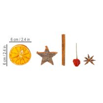 Product Dried orange slice decoration set with cinnamon and stars for festive table decoration 70g